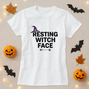 Funny Halloween Shirt; Resting Witch Face Pun T-Shirt