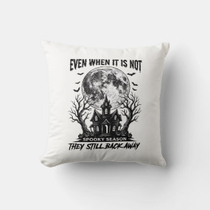 Funny Halloween Shirt Spooky Season Run Away Desig Cushion