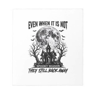 Funny Halloween Shirt Spooky Season Run Away Desig Notepad