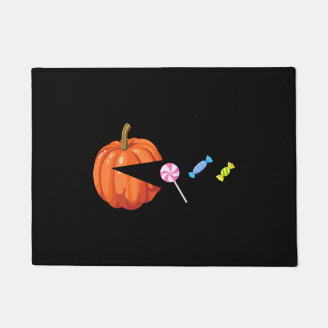 Funny Halloween Shirts For Women Kids Men Pumpkin Doormat (Front)