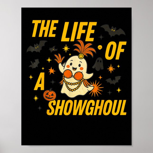 Funny Halloween Showghoul Ghost Costume Party Desi Poster (Front)