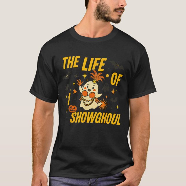 Funny Halloween Showghoul Ghost Costume Party Desi T-Shirt (Front)