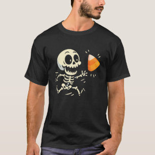 Funny Halloween Skeleton Candy Corn Costume Kids B T-Shirt