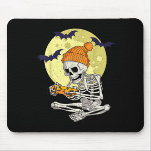 Funny Halloween Skeleton Gamer Video Games Boys Me Mouse Mat