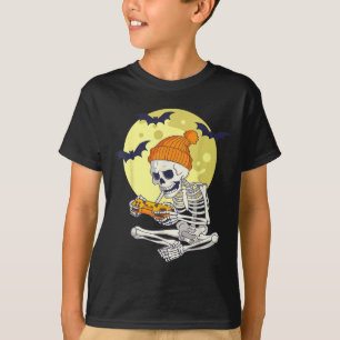 Funny Halloween Skeleton Gamer Video Games Boys T-Shirt