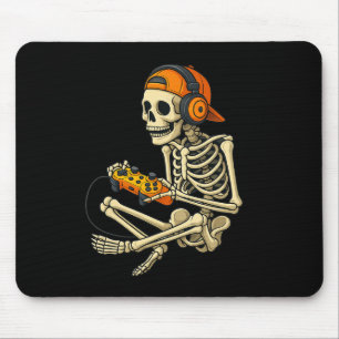 Funny Halloween Skeleton Gamer Video Gaming Boys M Mouse Mat