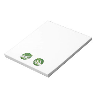 Funny Halloween Skeleton Hands Holding Melons Notepad