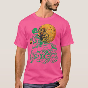 Funny Halloween Skeleton Monster-truck Kids Boys T T-Shirt