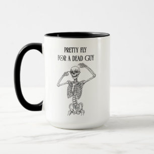 Funny Halloween Skeleton Pretty Fly For a Dead Guy Mug