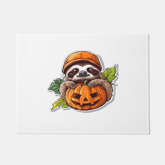 Funny Halloween Sloth Sticker Classic T-Shirt Doormat (Front)