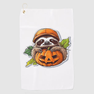 Funny Halloween Sloth Sticker Classic T-Shirt Golf Towel