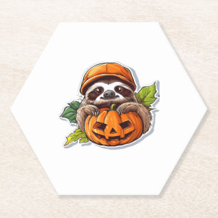Funny Halloween Sloth Sticker Classic T-Shirt Paper Coaster