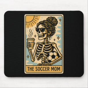 Funny Halloween Soccer Mama Mom Skeleton Tarot Car Mouse Mat