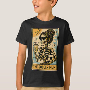 Funny Halloween Soccer Mama Mom Skeleton Tarot Car T-Shirt