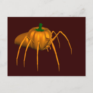 Funny Halloween Spider Postcard