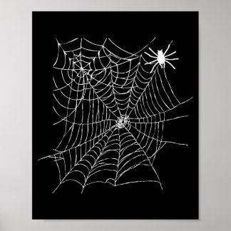 Funny Halloween Spider Web Costume for Men Women Poster