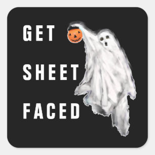 Funny Halloween Square Sticker