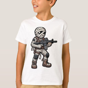 Funny Halloween Tactical Mummy Army Men Veteran Co T-Shirt