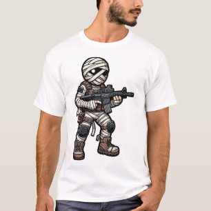 Funny Halloween Tactical Mummy Army Men Veteran Co T-Shirt