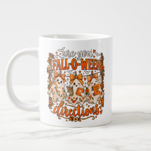 Funny Halloween Teacher Ghosts Fall-O-Ween Autumn Large Coffee Mug
