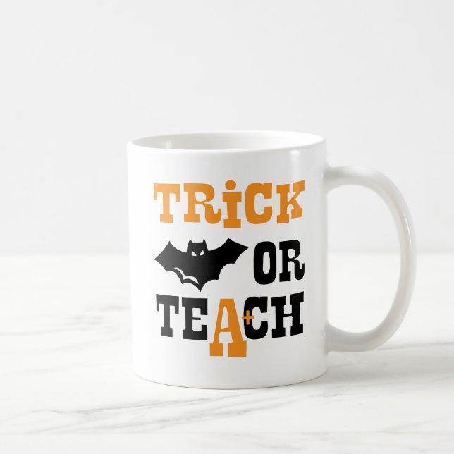 Funny Halloween Teacher Gift Spooky Bat School Coffee Mug (Right)