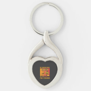 Funny Halloween Teacher My Broom Broke Witch Desig Key Ring
