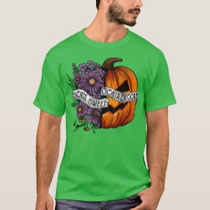Funny Halloween Tee Sorta Sweet Sorta Spooky Flowe
