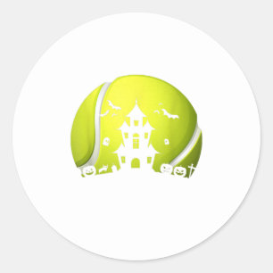 Funny Halloween Tennis Matching Tennis Lover Gifts Classic Round Sticker