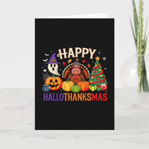 Funny Halloween Thanksgiving Christmas Happy Hallo Card