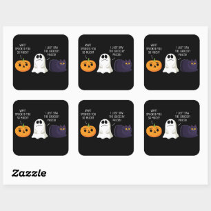 Funny Halloween & Thanksgiving Inflation Graphic Square Sticker