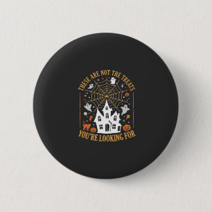 Funny Halloween Treats Ghost Haunted House Design_ 6 Cm Round Badge