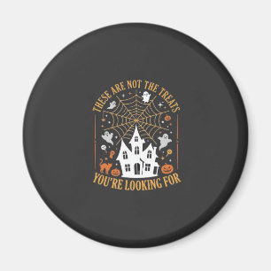 Funny Halloween Treats Ghost Haunted House Design_ Magnet