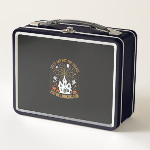 Funny Halloween Treats Ghost Haunted House Design_ Metal Lunch Box