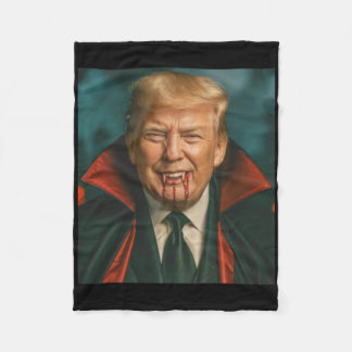 Funny Halloween Trump Fleece Blanket