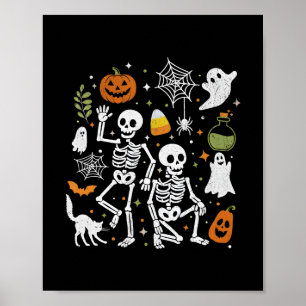 Funny Halloween Trump Skeleton Trump Poster