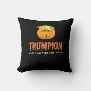Funny Halloween Trumpkin  Cushion