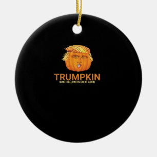 Funny Halloween Trumpkin - Fall Make Halloween Gre Ceramic Tree Decoration
