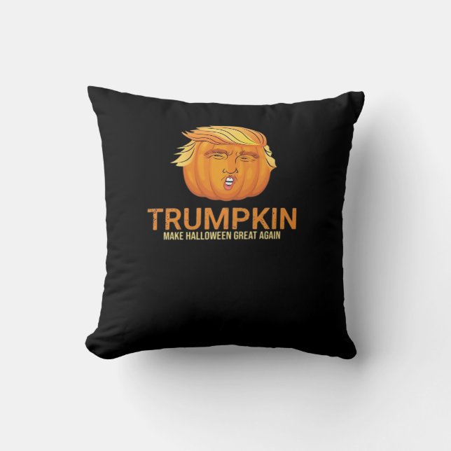 Funny Halloween Trumpkin - Fall Make Halloween Gre Cushion (Front)