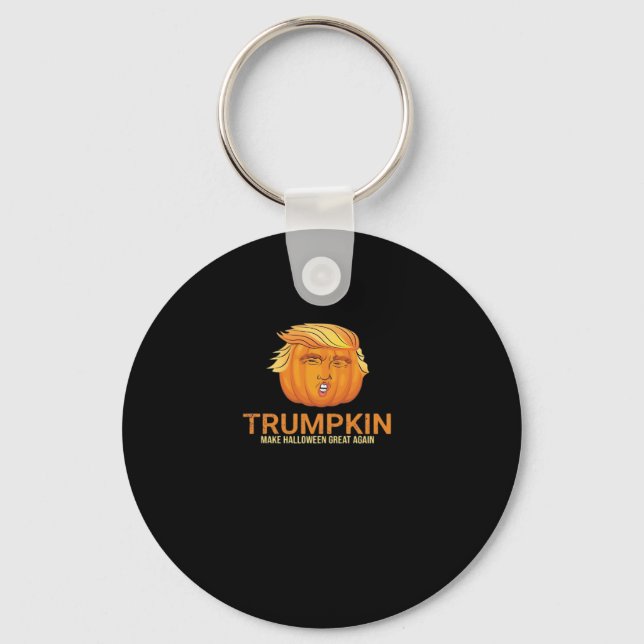 Funny Halloween Trumpkin - Fall Make Halloween Gre Key Ring (Front)