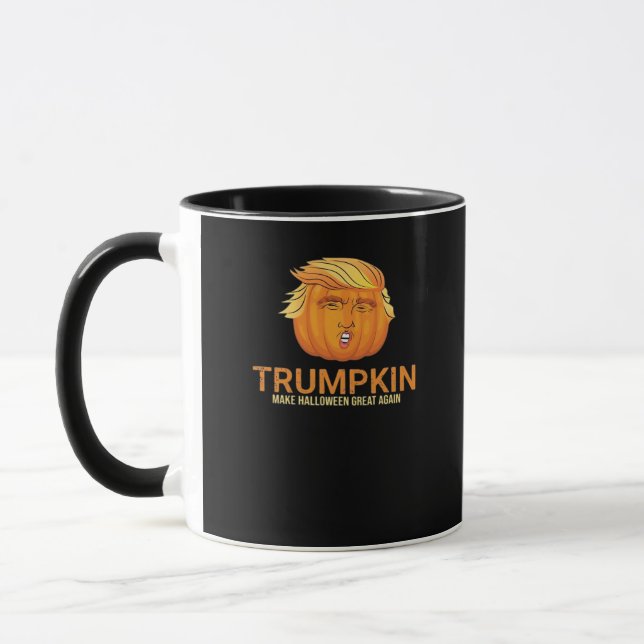 Funny Halloween Trumpkin - Fall Make Halloween Gre Mug (Left)