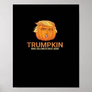 Funny Halloween Trumpkin - Fall Make Halloween Gre Poster