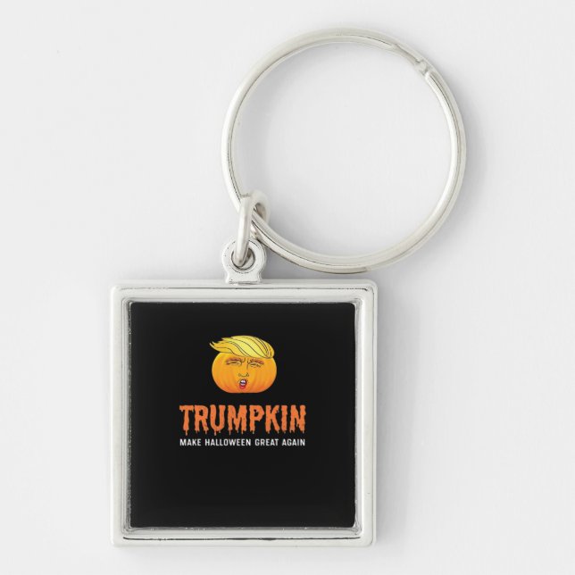 Funny Halloween Trumpkin  Key Ring (Front)