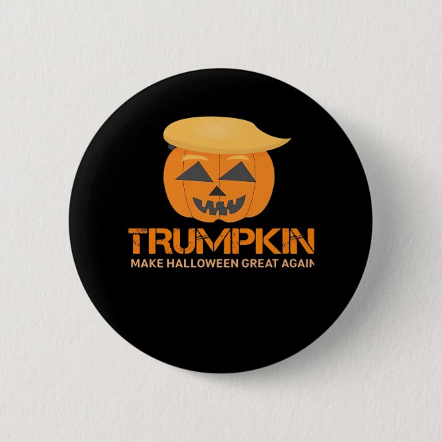 Funny Halloween Trumpkin - Make Halloween Great Ag 6 Cm Round Badge (Front)