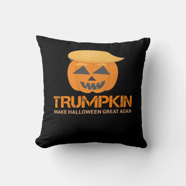 Funny Halloween Trumpkin - Make Halloween Great Ag Cushion (Front)