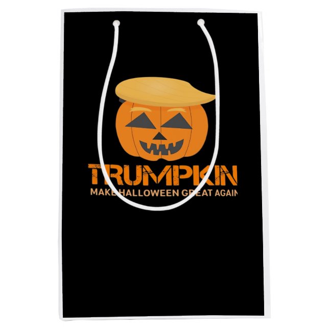 Funny Halloween Trumpkin - Make Halloween Great Ag Medium Gift Bag (Front)