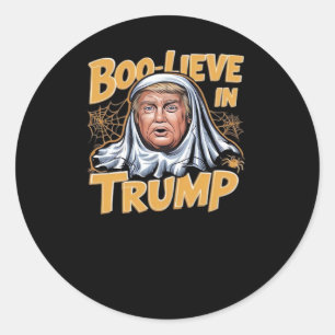 Funny Halloween  Trumpkin Make Halloween Great Aga Classic Round Sticker