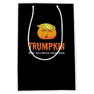 Funny Halloween Trumpkin  Medium Gift Bag