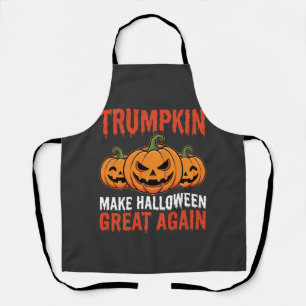 Funny Halloween Trumpkin Pumpkin Parody Apron