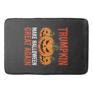 Funny Halloween Trumpkin Pumpkin Parody Bath Mat