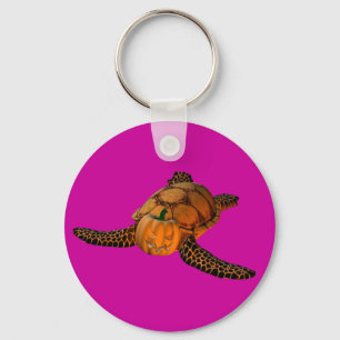 Funny Halloween Turtle Key Ring